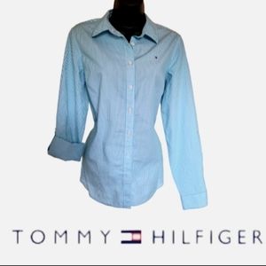 Tommy HILFIGER  - womens button down dress shirt, size medium